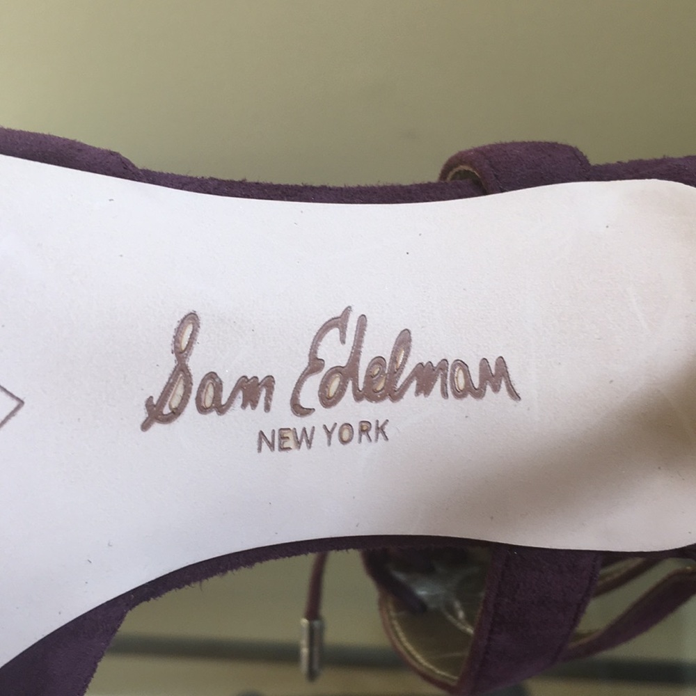NIB Sam Edelman Burgundy suede pumps shoes sz 7M - Picture 5 of 6